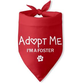 Adopt Me I'm a Foster Adopt Me Dog Bandanas for Foster Parents Dog Owner Adopt Me Pet Dog Scarf Accessories Baby Announcement Birthday Gift for Large Medium Small Dog