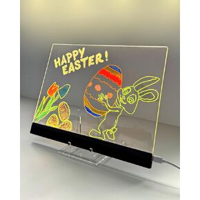 Light Up LED Drawing Board 12x9in- 2025 3rd Gen, Scratch-Resistant Hardened Acrylic Dry Erase Board with Light, Streamlined Design, Higher Brightness, Ideal for Writing/Note/Message/Doodle