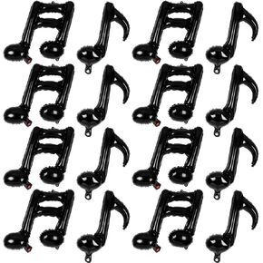 18 PCS BLACK NOTE بالونات ، البالونات الموسيقية 16 بوصة ، الملاحظة الموسيقية السوداء ، بالونات فتولي