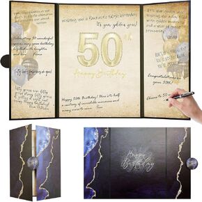 GIFTSFARM 50th Birthday Alternative Signature Guest Book