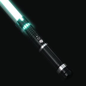 Dueling Lightsaber for Adults- Smooth Swing FX Lightsaber 10 Sounds Font Volume Adjustable RGB Real Lightsabers for Adults，Metal Hilt (Black)