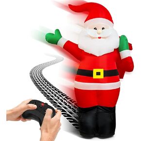 ألعاب عيد الميلاد القابلة للنفخ في لعبة Santa Claus RC ، ألعاب التحكم عن بعد بحجم 4 أقدام بزليتها 2.4 جيجا هرتز للأطفال ، هدية ألعاب عيد الميلاد القابلة للنفخ في Santa Decoration للبنين والبنات 6-7 8-12.