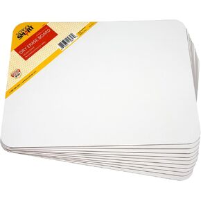 School Smart Unruled Pupil Board, 9 x 12 Inches, White, Pack of 10 - 1325120