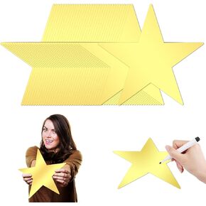 40PCS Glitter Large Gold Five Star Cutouts Paper 11 Inch Double, Gold Star Cutouts Star Confetti Cutouts Decorations for Wedding Party Bulletin Board Stars Classroom Wall Christmas Party