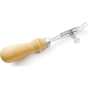 Becho Geather Edge Creaser Tool مع مقبض خشبي لخياطة خطوط الخياطة والجلد في مشاريع الجلود المصنوعة يدويًا DIY