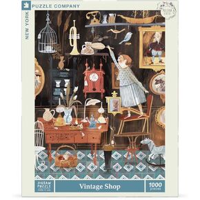 شركة New York Puzzle Company - Adelina Lirius Vintage Shop - 1000 قطعة Jigsaw Puzzle لعائلة ليالي لعبة العائلة من Adelina Lirius