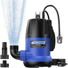 250W High-Efficiency Sewerage Pump/Sink Pump, Basement Pump for Upflush Toilet for Basement, Upflush Sump Pump for Basement, Kitchen, Sink, Shower, Bathtub, Laundry, and RV Sewage Systems