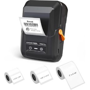 SUPVAN T50M Pro Bluetooth Label Maker Machine with 3 Tapes, Wide Waterproof Label, Versatile App with 40 Fonts and 450+ Icons, Inkless Labeler for Home, Kitchen, School, Office Organization, Black