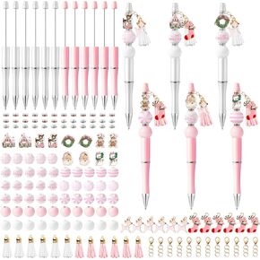 Qimgic Christmas Beadablable Leess Kits - 12 مجموعة من أجهزة Pare Point Diy DIY مع حرفة الخرز للأطفال ، كعكة حفلة عيد الميلاد ، كعكة ، سحر ، سحر ، سحر ، لطلاب ، طلاب المدارس الشتوية ،