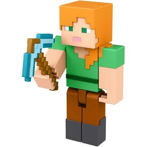 Mattel Minecraft Alex Action Figure ، 3.25 في ، مع قطعة واحدة من البناء والملحق 1 ، بناء لعبة مستوحاة من ألعاب الفيديو ، هدية قابلة للتحصيل للجماهير والأطفال الذين تتراوح أعمارهم بين 6 سنوات وأكبر