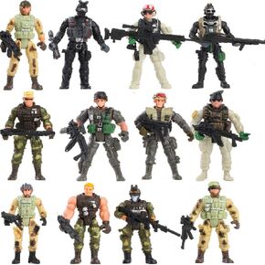 رجال الجيش الأمريكي وفريق SWAT Toy Toy Toy Toy Toy Tormers PlaySet مع إكسسوارات الأسلحة العسكرية ، والجندي العسكري شخصيات العسكرية.