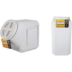Gamma2 Vittles Vittly قابلة للتكديس 60 رطل و 75-80 رطل حاويات تخزين طعام الكلاب مع أغطية محكمة الإغلاق ، مصنوعة في الولايات المتحدة الأمريكية