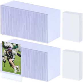 400 حماة بطاقات بلاستيكية صلبة لـ MTG/Football/Baseball و Blissboard 3 "× 4" Top Loaders للبطاقات (200 Toploaders و 200 Penny Sleeves) ، 35 Pt