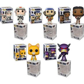 Funko Pop Lightyear Movie + Protector: Pop! Disney Pixar Vinyl Figure (مجموعة الهدايا مجمعة مع حالة جامع صناديق Toybop Box Protector) (مجموعة من 5)