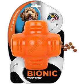 BIONIC Treat Star Dog Toy - High-Visibility Treat Dispenser, Great for Keeping Dogs Busy