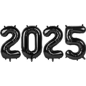 2025 بالونات حمراء ، 16 بوصة 2025 البالونات ، عدد كبير 2025 أرقام البالون لزخارف حفل التخرج ، 2025 تخرج البالونات لفئة 2025 ديكورات