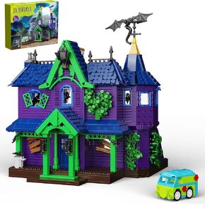 Mystery Mansion Haunted Cartoon House Building Set, Horror Movie House Blocks Toy Set Compatible with Lego, Gift and Decor Collectible Set for Movie Fans Boys & Girls Adult(1461 PCS)