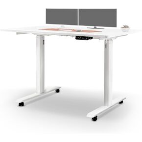 SuperHandy Standing Desk Adjustable Height (48'' x 30''), 3 Memory Presets - Large Electric Sit-Stand Adjustable Height up to 49'' - Rustic Wood in Kuwait