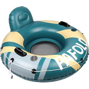 River Tubes for Floating Heavy Duty, Pool Float Adult, 45" Inflatable Float Tube for Beach Lake Rafting, River Floats with Mesh Bottom