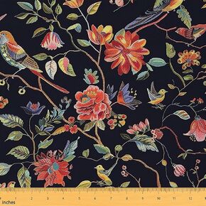 Feelyou Green Peacock Upholstery Fabric for Chairs Tropical Birds Fabric by The Yard Farmhouse Garden Decorative Waterproof Outdoor Fabric Tropical Leaves Fabric for Home DIY Projects 1 Yard in Saudi Arabia