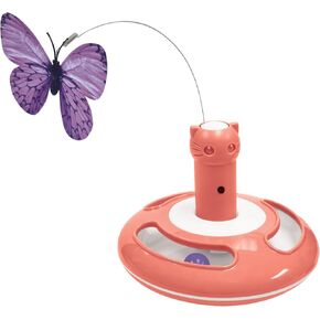 Caitec يقدم Nala Cat Butterfly Butterfly Teazer Spinner - Tealactive Cat Toy - Tunnel Ball
