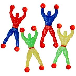 Climbing Man 12 Pack Sticky Stretchy Wall Climbing Party Favors