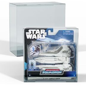 EVORETRO PET Protectors for Star Wars Micro Galaxy Squadron Starfighter (0.40mm, 10-Pack) – Clear Display Cases for Action Figures & Collectibles – Fits Star Wars, AEW, Marvel Legends, and More