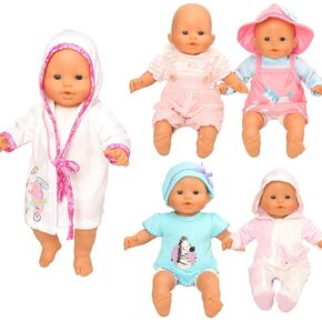 Miunana 13-16 Inch Baby Doll Clothes Jungle Exploration Suits 3pcs with Top and Trousers and Hat for 15 Inch Girl Doll Outfits for 3 Years Old Baby Doll Clothes Jumpsuit