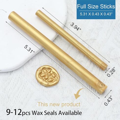 Glue Gun Wax Seal Sticks Pearl Beige, Andotopee 10pcs Pearlescent Sealing Wax Sticks for Wax Seal Stamp, 0.43 X 5.3" Premium Wax Seal Wax for Wedding Invitation Letter Envelope Seal Stickers DIY Craft in Kuwait