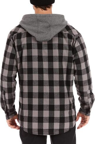 Smith's Workwear Men's Sherpa-Lined Hooded Flannel Shirt Jacket in Kuwait
