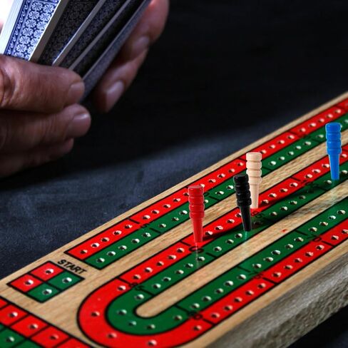 24pcs أوتاد cribbage ، دبابيس لوحات خشبية cribbage تناسب 1/8 بوصة الثقوب ملحقات cribbage للعبة سرير التقليدية (الأحمر ، الأسود ، الخشب ، الأزرق) in Saudi Arabia