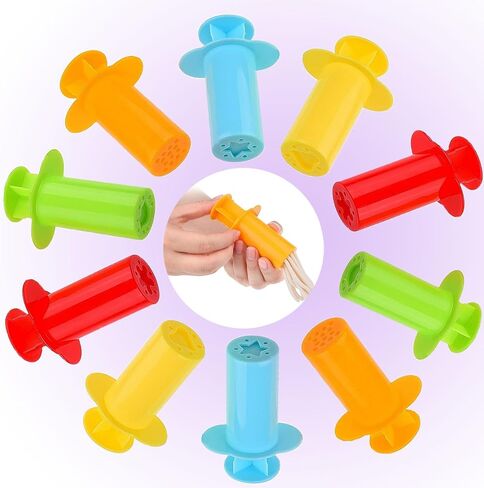 Dough Tools Play for Kids- Dough Accessories Molds Stamps Hamburgers Scissor Rolling Pin and Storage Box, Party Favors Set for Age 3+ in Saudi Arabia