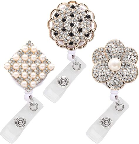 12 Pcs Cute Nurse Badge Reels Funny Acrylic Retractable Badge Holder with Alligator Clip Nurse, Cute Cool Id Tag Card Holder Clips for Doctor Student,Teacher,Work Office，Accessories Bulk Gifts in Saudi Arabia