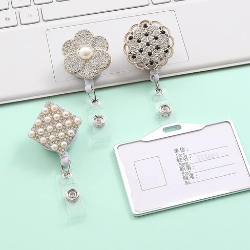 12 Pcs Cute Nurse Badge Reels Funny Acrylic Retractable Badge Holder with Alligator Clip Nurse, Cute Cool Id Tag Card Holder Clips for Doctor Student,Teacher,Work Office，Accessories Bulk Gifts in Saudi Arabia