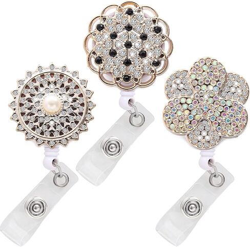 12 Pcs Cute Nurse Badge Reels Funny Acrylic Retractable Badge Holder with Alligator Clip Nurse, Cute Cool Id Tag Card Holder Clips for Doctor Student,Teacher,Work Office，Accessories Bulk Gifts in Saudi Arabia