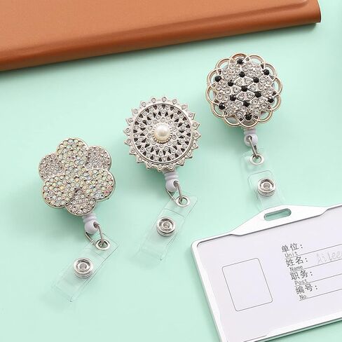12 Pcs Cute Nurse Badge Reels Funny Acrylic Retractable Badge Holder with Alligator Clip Nurse, Cute Cool Id Tag Card Holder Clips for Doctor Student,Teacher,Work Office，Accessories Bulk Gifts in Saudi Arabia
