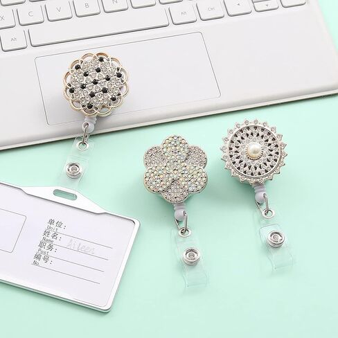 12 Pcs Cute Nurse Badge Reels Funny Acrylic Retractable Badge Holder with Alligator Clip Nurse, Cute Cool Id Tag Card Holder Clips for Doctor Student,Teacher,Work Office，Accessories Bulk Gifts in Saudi Arabia