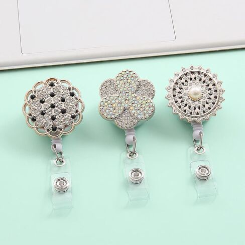 12 Pcs Cute Nurse Badge Reels Funny Acrylic Retractable Badge Holder with Alligator Clip Nurse, Cute Cool Id Tag Card Holder Clips for Doctor Student,Teacher,Work Office，Accessories Bulk Gifts in Saudi Arabia