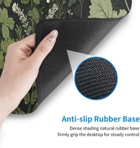 Japanese Mouse Pad XXL 35.4 X 15.7 Inch Black Red Design Style Extended Large Gaming Mousepad Keyboard Full Desk Mat Non-Slip Rubber Base Stitched Edges for Home Office in Kuwait