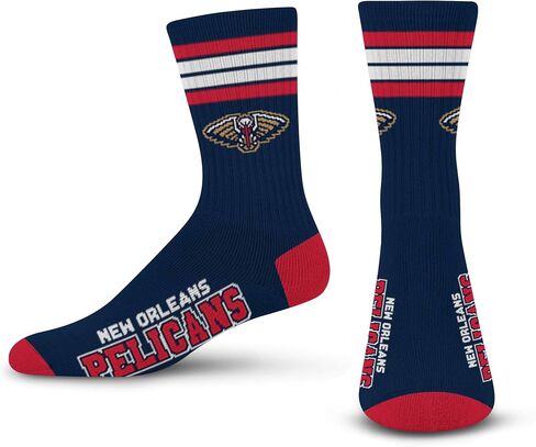 For Bare Feet NBA NEW YORK KNICKS 4 Stripe Deuce Crew Sock Team Color Large in Saudi Arabia