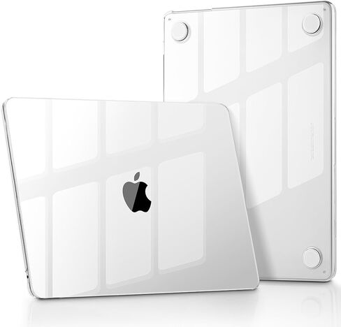 Mektron for 2025-2022 MacBook Air 13.6 inch Case M4 M3 M2，Model A3240 A3113 A2681 with Liquid Retina Display Touch ID，Plastic Hard Shell Cover for MacBook Air 13.6", Crystal Midnight Black in Kuwait