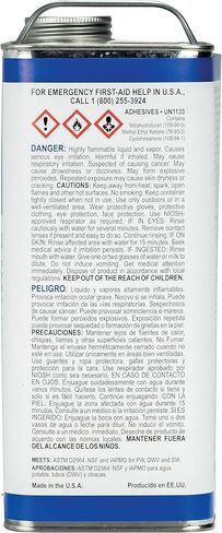 Weld-On 14019 782 PVC Heavy-Bodied High Strength Plumbing Solvent Cement - Medium-Setting and Low-VOC, Clear, 1/4 Pint (4 fl oz) in Kuwait