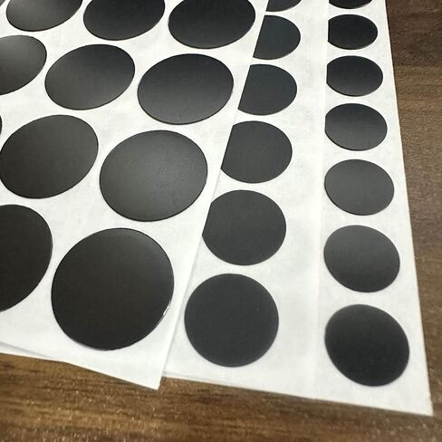 3 Sheets 290 Pcs Screw Hole Cover Stickers, 12 mm/15 mm/21 mm White Screw Covers Wood Stickers for Furniture, Self-Adhesive Screw Covers Caps (White) in Kuwait