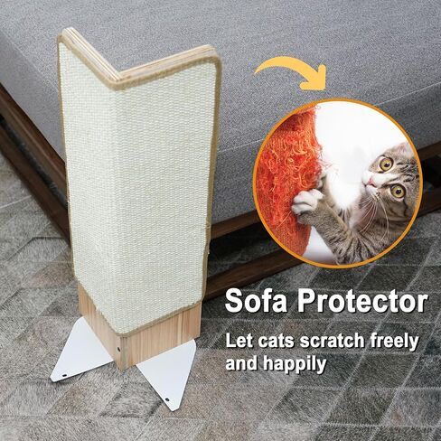 Meeyoview Cat Scratcher, 27.5 Inch L Shape Cat Scratch Pad, Sisal Cat Scratching Board with Mouse Toy, Vertical Cat Scratcher for Indoor Cats in Saudi Arabia