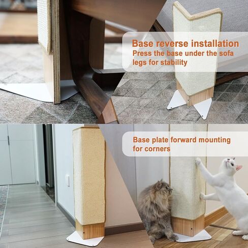 Meeyoview Cat Scratcher, 27.5 Inch L Shape Cat Scratch Pad, Sisal Cat Scratching Board with Mouse Toy, Vertical Cat Scratcher for Indoor Cats in Saudi Arabia