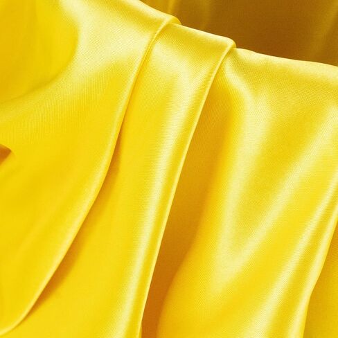 pson Yellow Satin Fabric - 98 Inch/2.5m Wide by The Yard, Soft Silky Fabric for Wedding Dress, Sewing, DIY Crafts, Clothing Making, 3 Yards in Kuwait