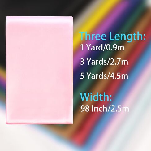 Pson Yellow Satin Fabric - عرض 98 بوصة/2.5 متر من الفناء ، نسيج حريري ناعم لفستان الزفاف ، الخياطة ، الحرف اليدوية ، صنع الملابس ، 3 ياردات in Kuwait