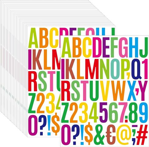 1400 Pcs 28 Sheets 2 Inch Letter and Number Stickers Self Adhesive Vinyl Waterproof Mailbox Numbers Stickers for Scrapbooking Crafts，Mailbox,Window,lockers, Home,Craft, Arts, DIY (Black) in Kuwait