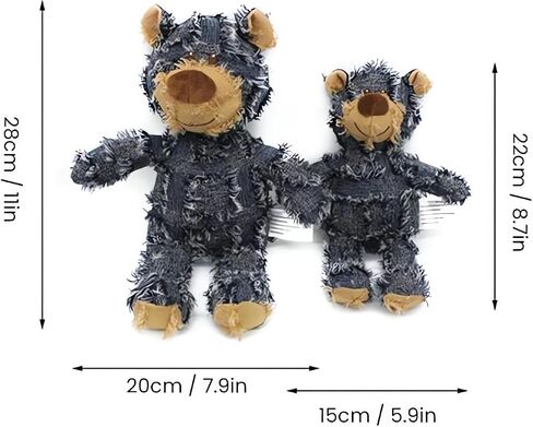 Indestructible Robust Bear - Dog Companion for Heavy Chewers, Squeaky Dog Toy for Aggressive Chewers, Unbreakable Stuffed Plush Toy - Forever Friend (Navy) in Kuwait