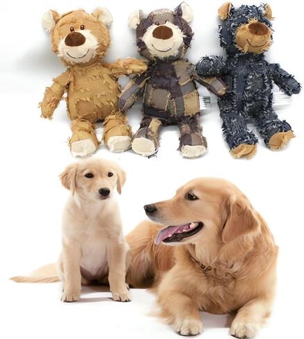Indestructible Robust Bear - Dog Companion for Heavy Chewers, Squeaky Dog Toy for Aggressive Chewers, Unbreakable Stuffed Plush Toy - Forever Friend (Navy) in Kuwait